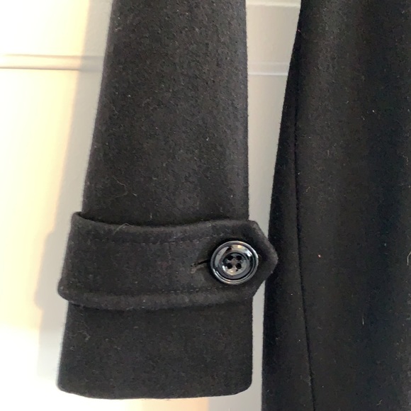 Black wool Anne Klein Pea Coat - Picture 3 of 5